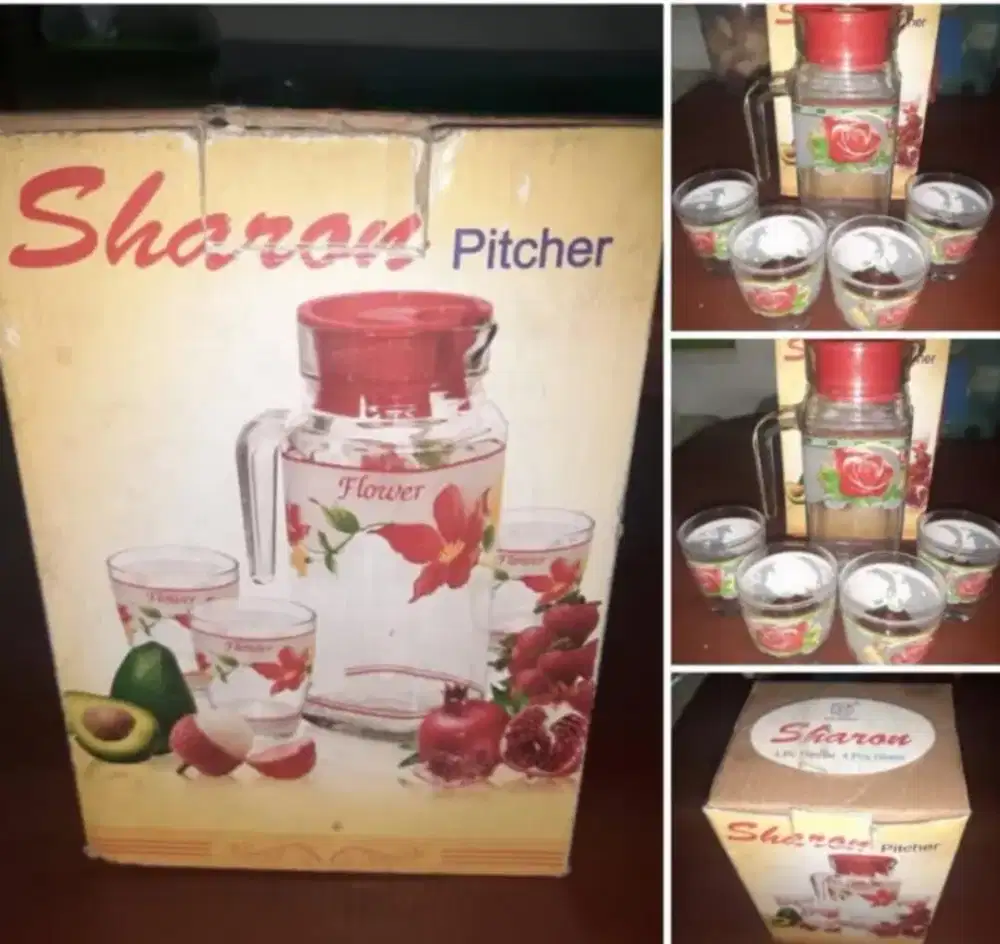 Teko ( Pitcher) & gelas Merek Sharon