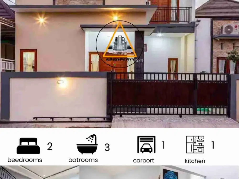 Disewakan Rumah lantai 2 dengan kolam renang full furnished lokasi strategis jln bypass jimbaran-nusa dua