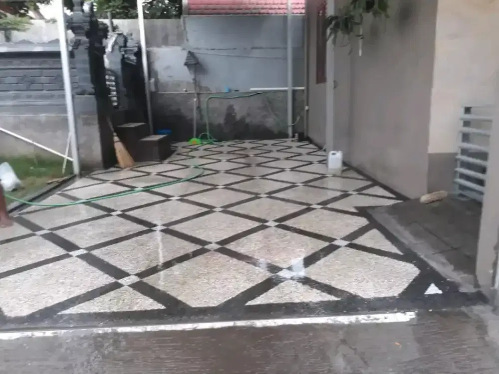 Menjual pekerjaan pemasangan batu koral sikat d tempqt