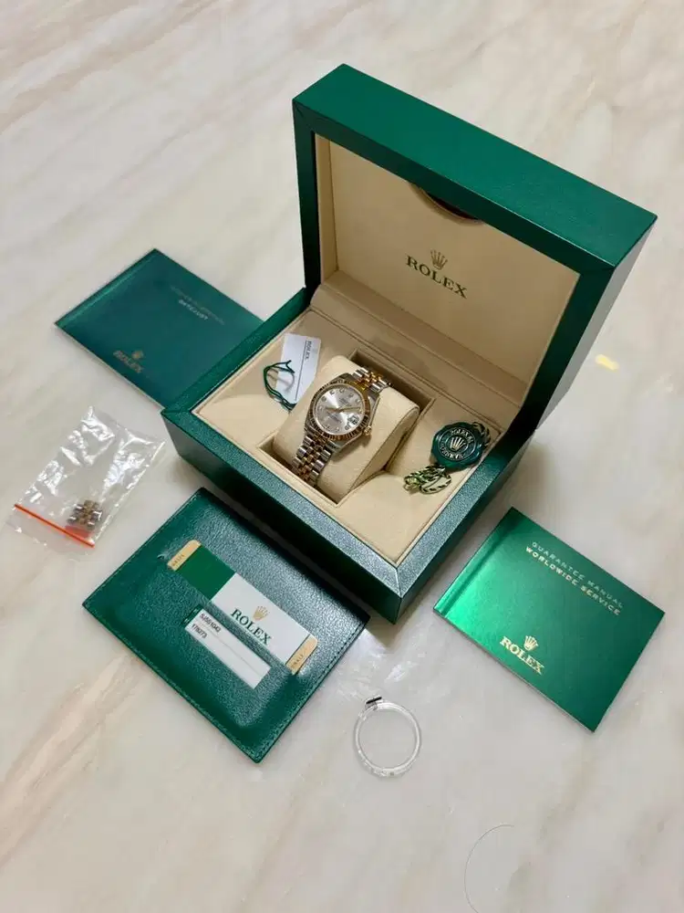 ROLEX DATEJUST 31mm twotone yellowgold diamond dial like new