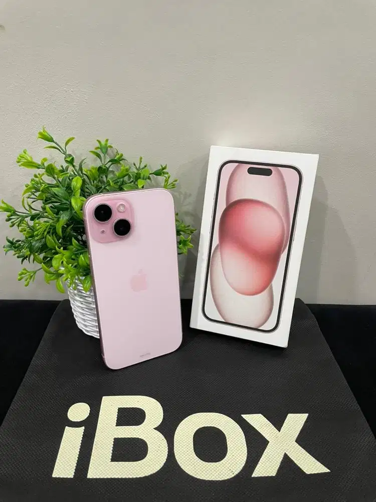 IPhone 15 128GB iBox Pink mulus Fullset Ori BH 83% 3Utool 98