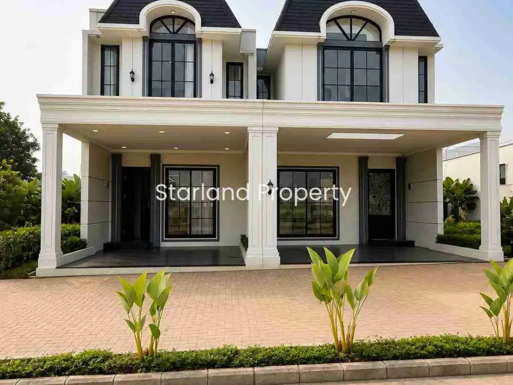 Rumah 2 lantai full bata merah konsep European Modern Dekat BSD