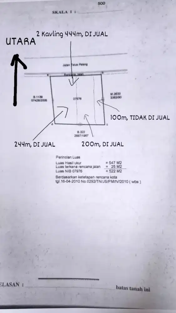 Dalam Komplek, 200, 244, 444 meter Di Komplek AL Pasar Minggu