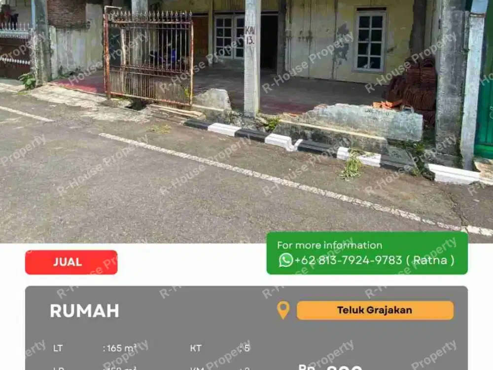 Rumah hitung tanah di Teluk Grajakan