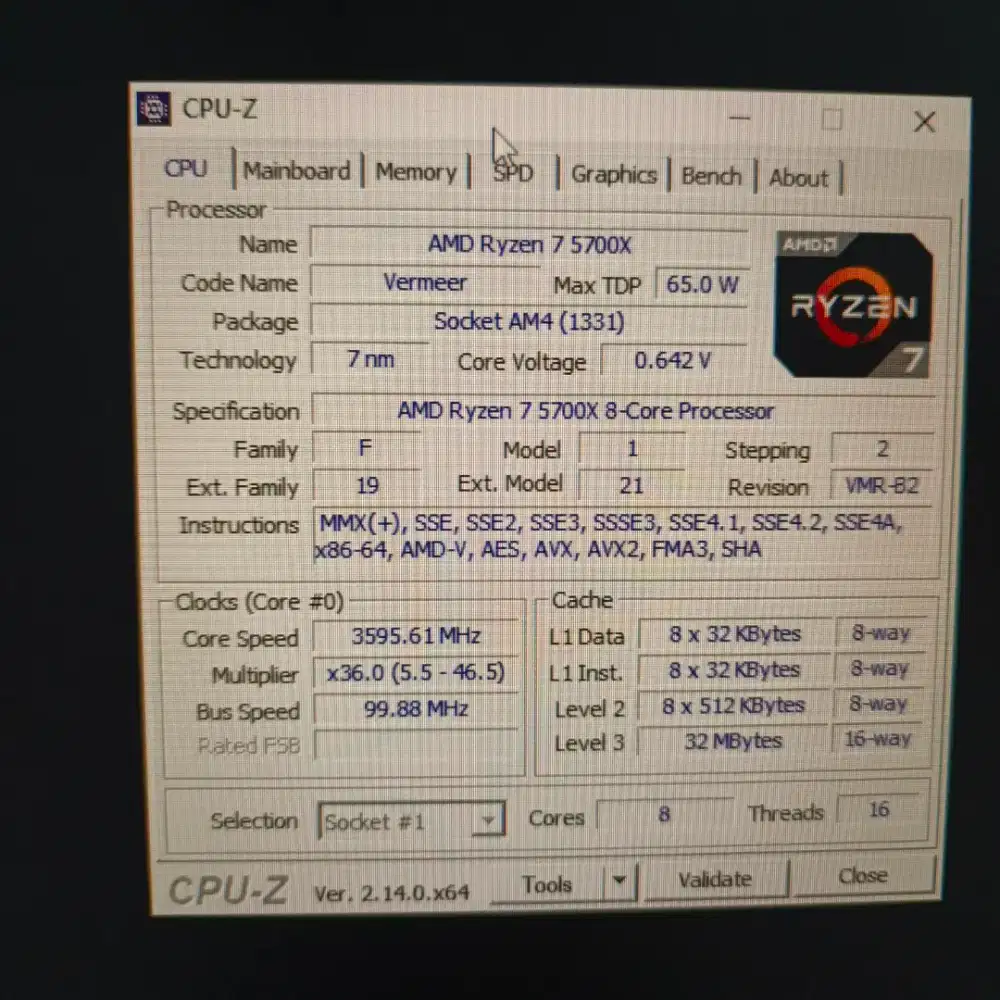Komputer Gaming Ryzen 5700x RX 6600 Ram 20gb