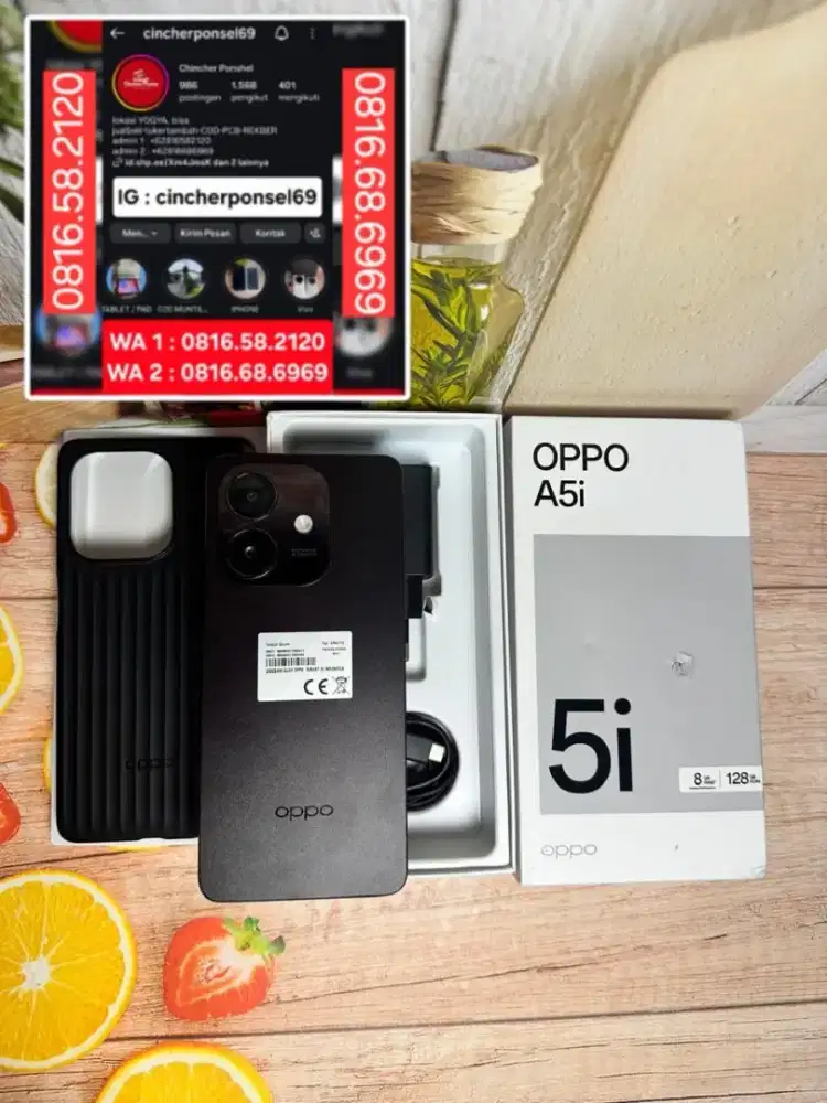 Jual hp Oppo A5i 4/64 istimewa likenew garansi on 09 2026