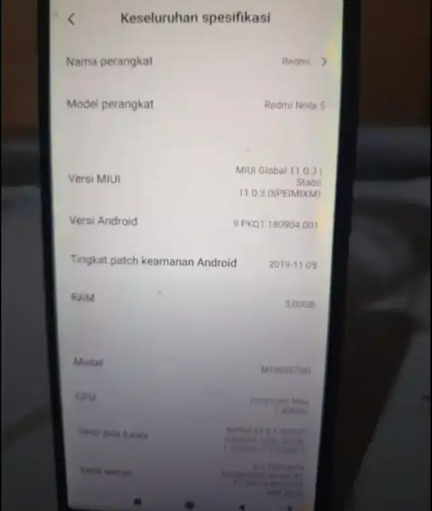 Redmi note 5 ram 3/32