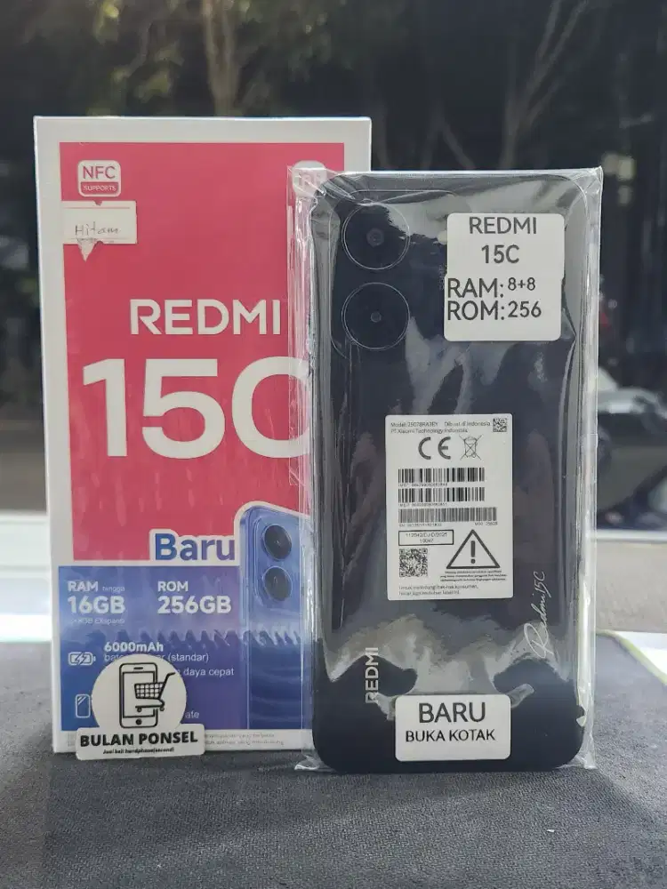 REDMI 15C 8+8/256 BARU BUKA KOTAK LIKE NEW