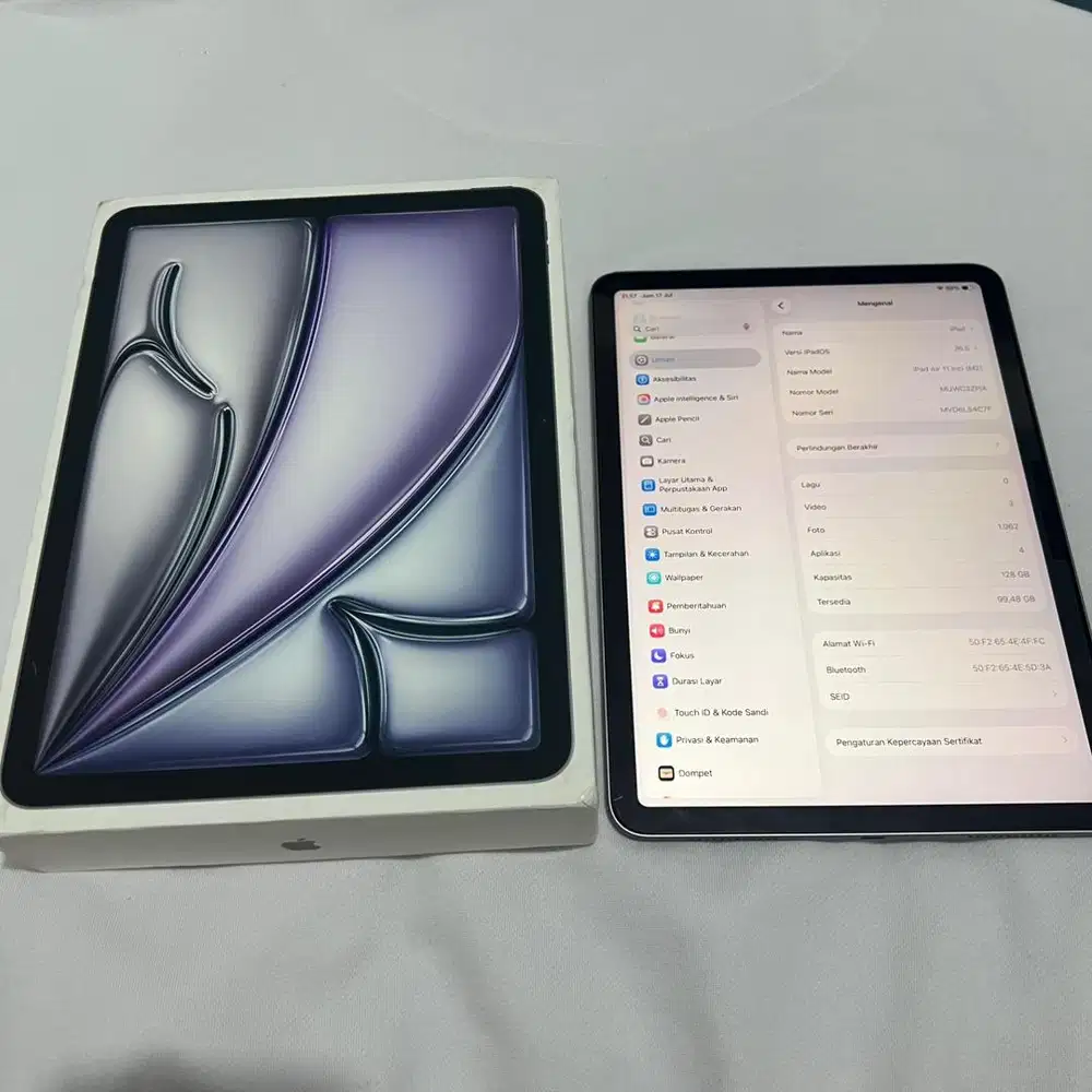 Ipad Air 6/M2 128gb 11inch Wifi Only Ex Inter Second