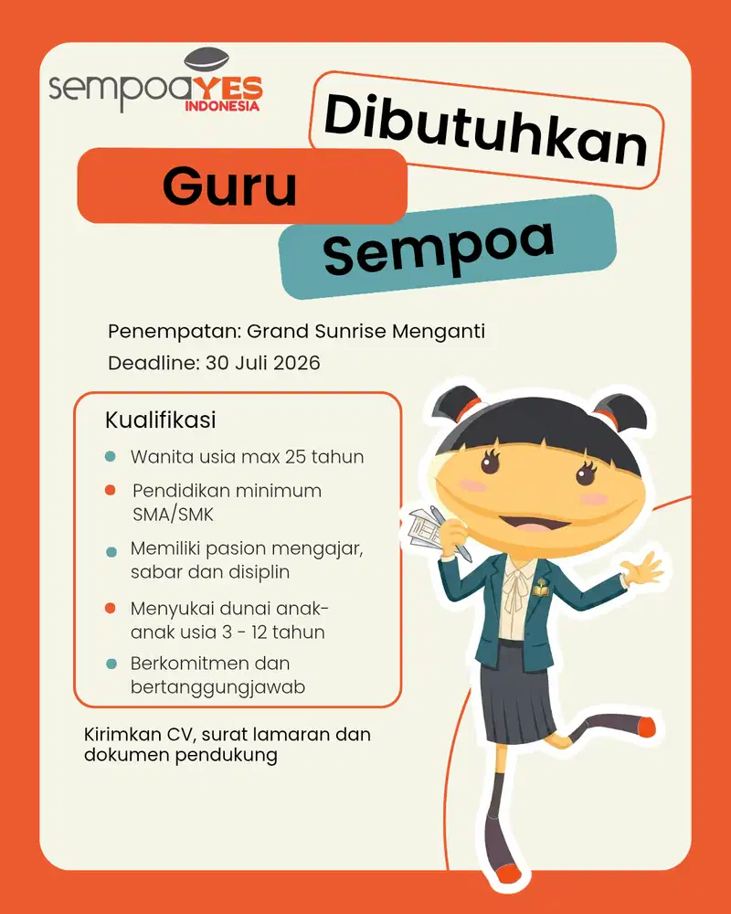 Loker Guru Bimbel Sempoa