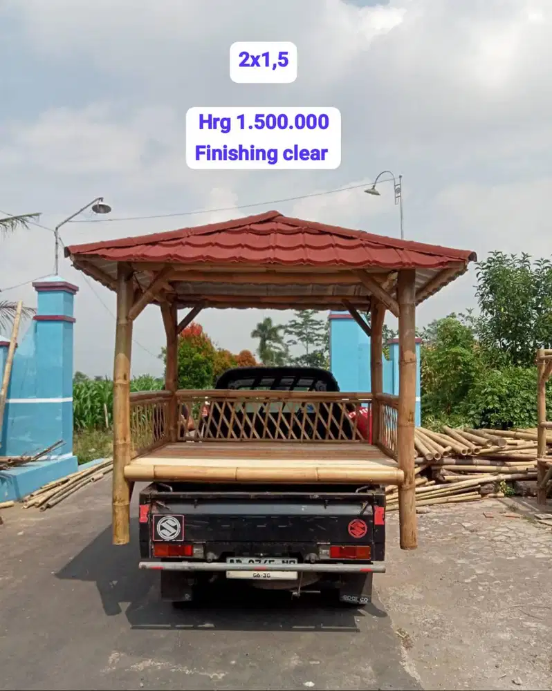 Gazebo bambu model cakruk