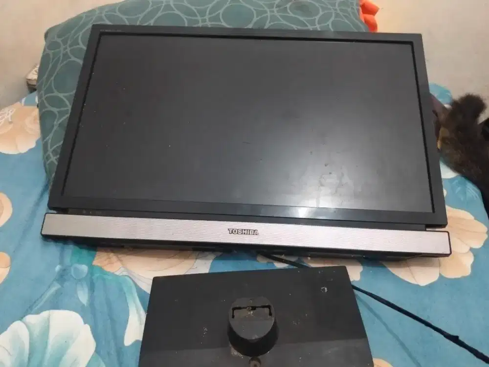 tv merek toshiba mati layar hitam, suara masih ada