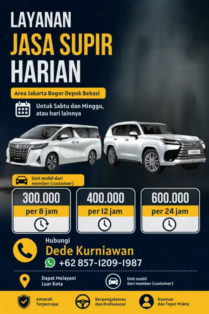 Jasa Driver / Supir Harian