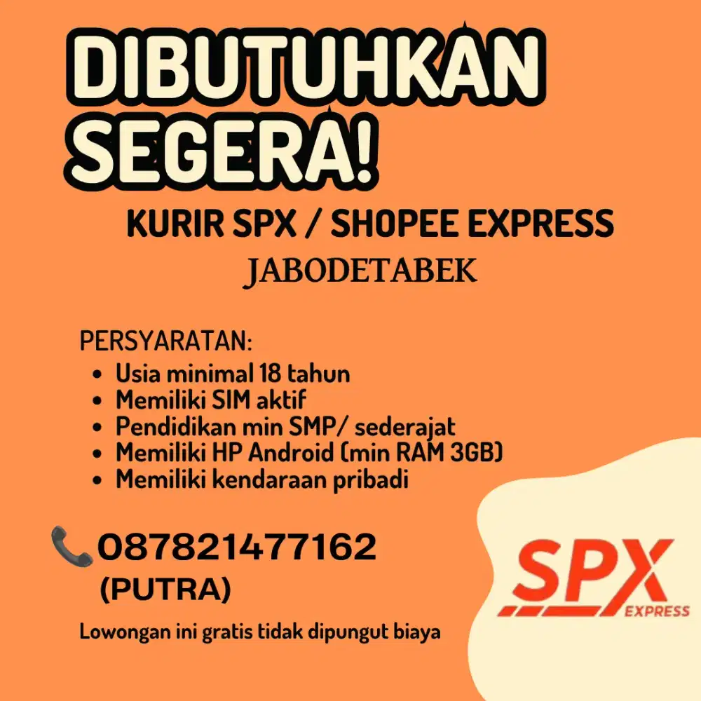 Loker kurir spx Jabodetabek