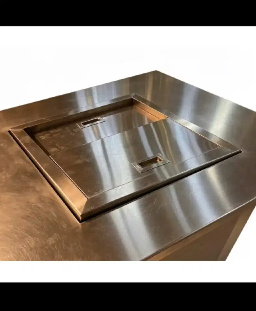 icebox / tempat penyimpanan es model TANAM uk.30x30x30, stainless 201