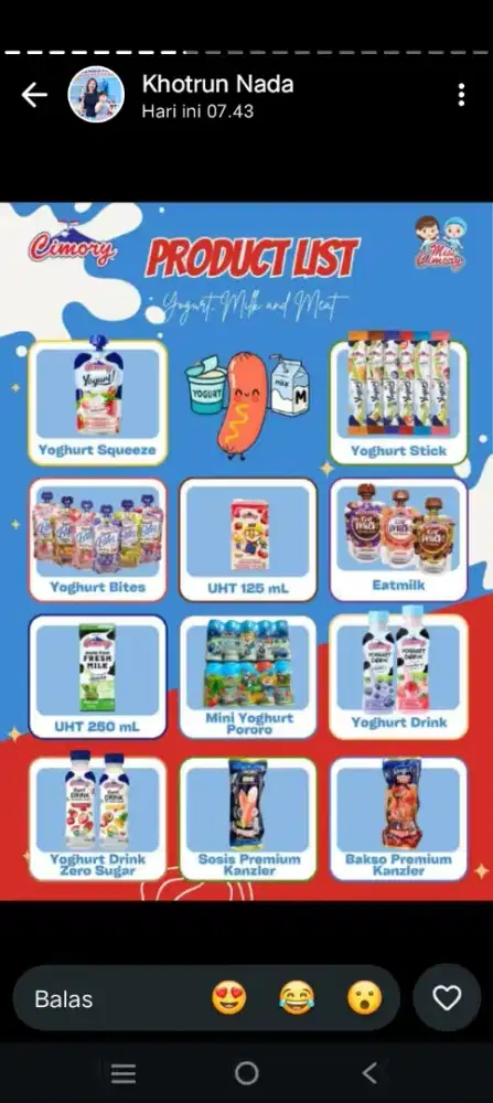 Produk Cimory dan Kanzler