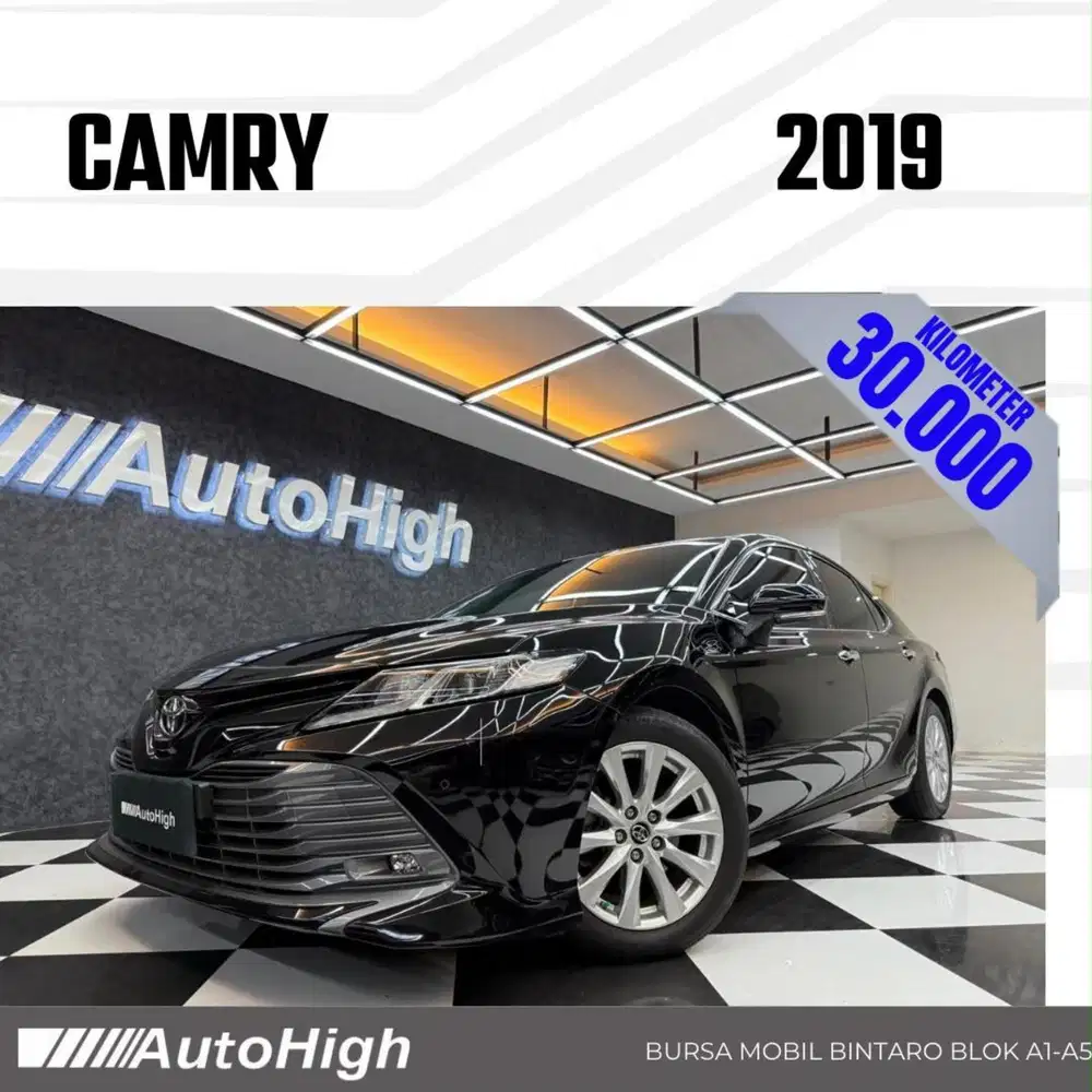 DP10% [Km30.000] Camry V 2019 Black Reg 2020 #AUTOHIGH
