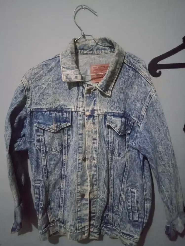 Jaket jean biru