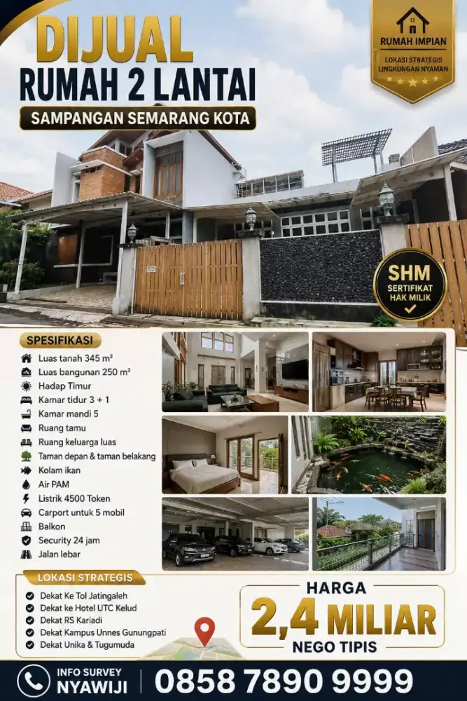 Rumah Sampangan semarang ready siap huni sangat strategis SHM