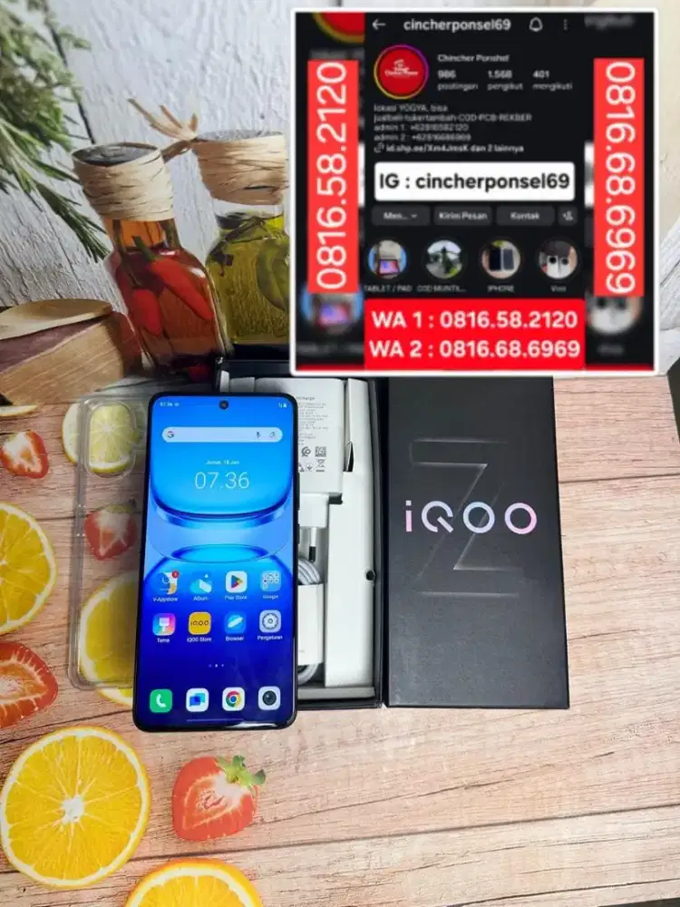 Jual HP IQOO Z10R 5G 8/256 likenew istimewa grns 12 2026