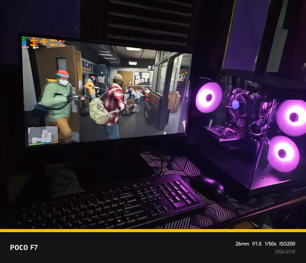 Pc gaming gen 10 gtx 750ti 4gb + monitor 22 inch 100hz fulset siap