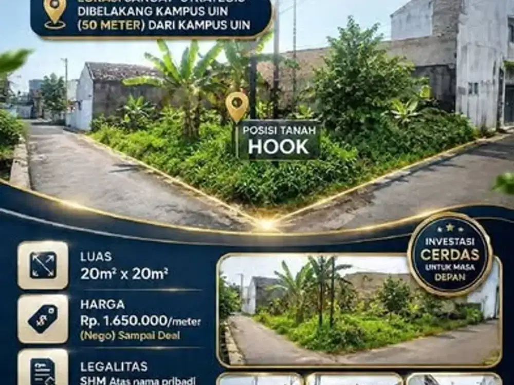 tanah 400m belakang UIN