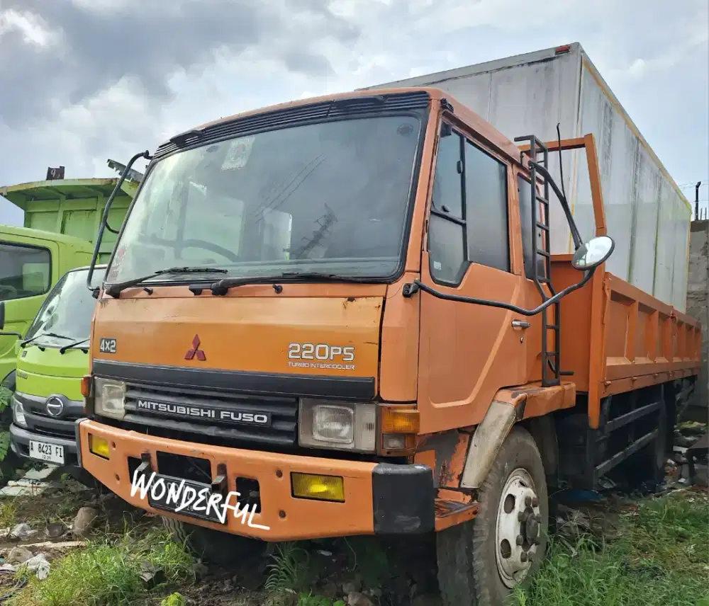 Mitsubishi Fuso 220PS Bak Besi 3way 6.8m Bio Solar Turbo Orange