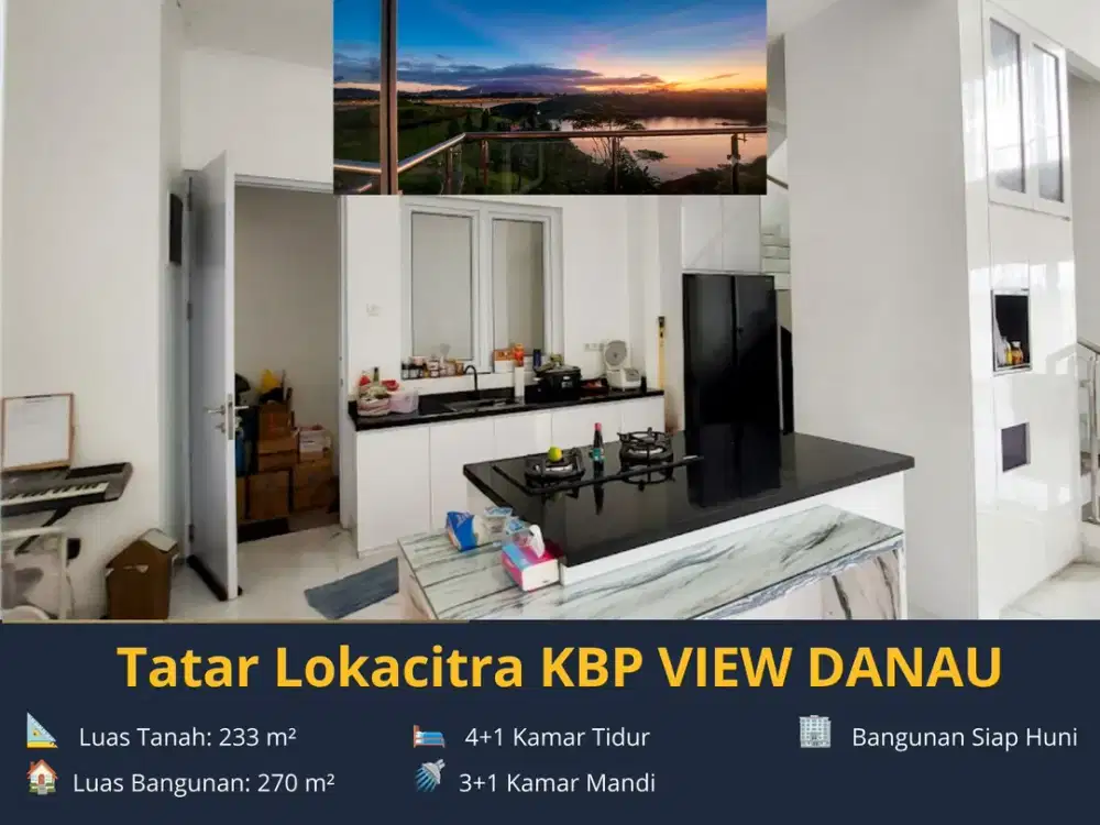 Dijual Rumah Mewah View Danau di Tatar Lokacitra – Kota Baru Parahyangan LT 233 m² | LB 270 m² | 4+1 KT