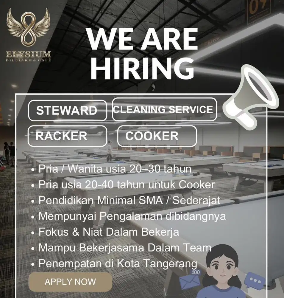 Lowongan Kerja Elysium Billiard & Cafe