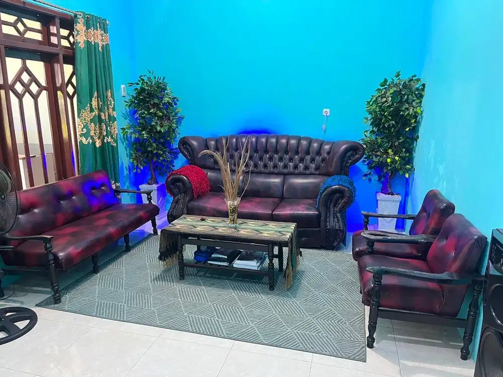 1 SET KURSI SOFA KAYU JATI