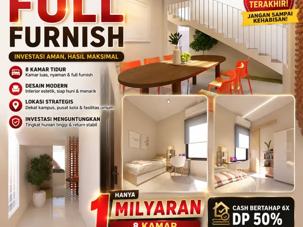 Dijual Kosan Hanya 1 Unit Terakhir Kosan 8 Kamar Di Jatinangor