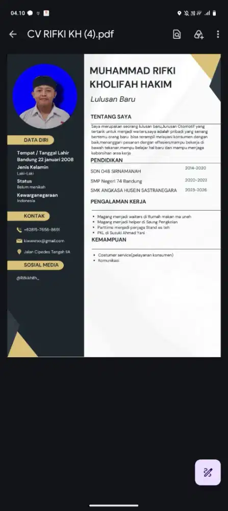 cari kerja untuk yang baru lulus