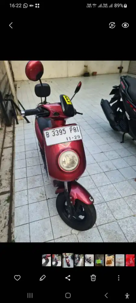 Motor listrik U win fly warna merah