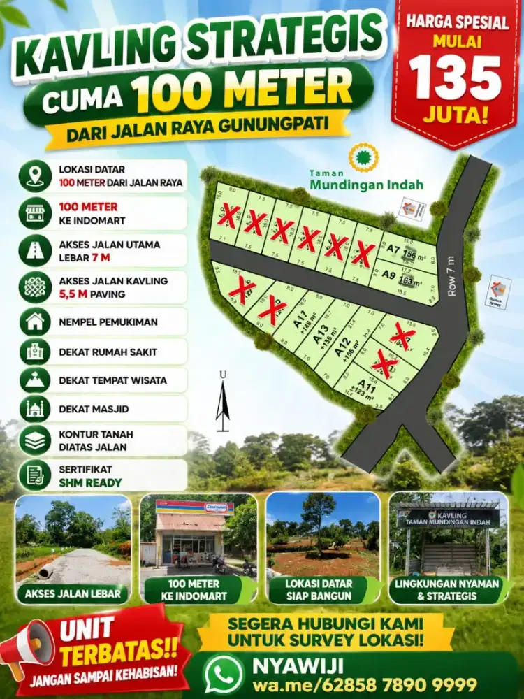 Tanah shm ready sangat strategis siap bangun jalan paving