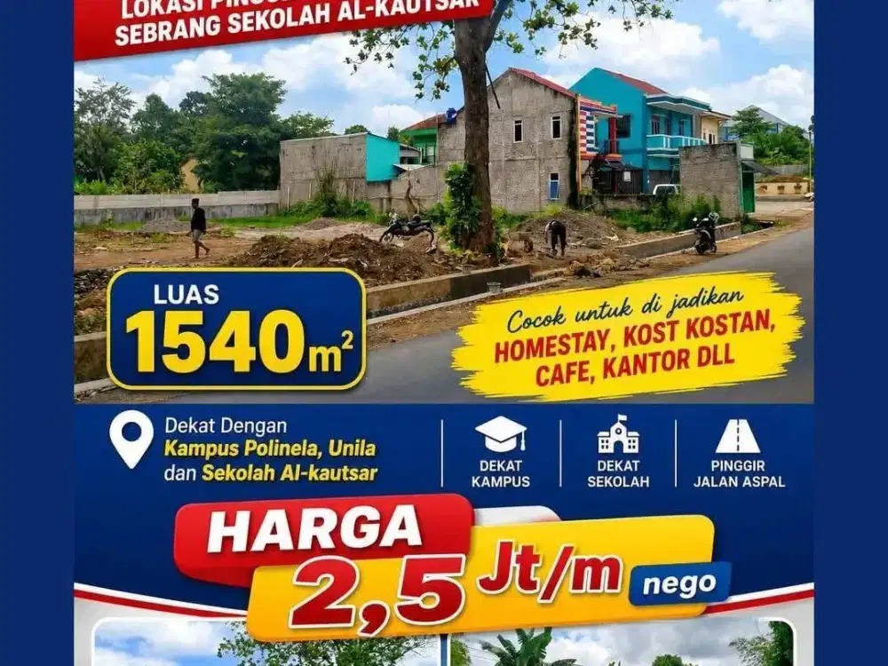tanah 1540m dekat unila