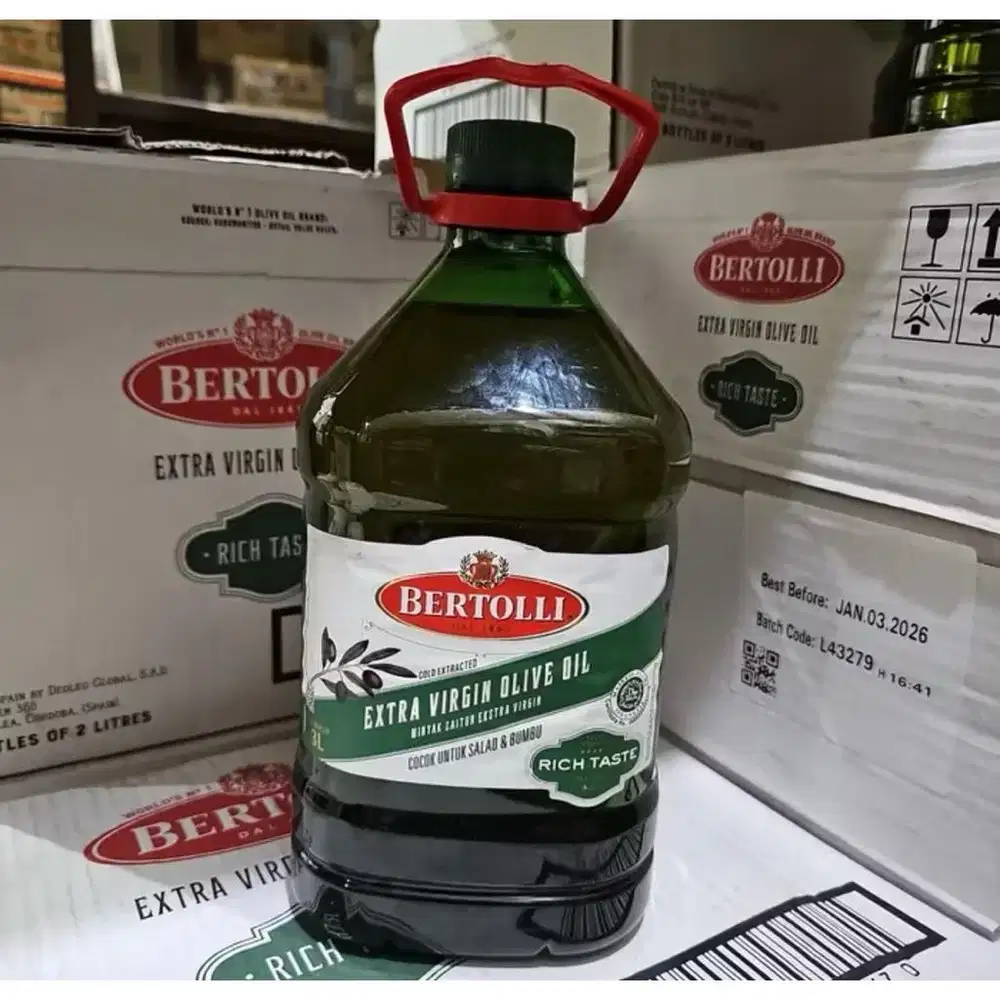 BERTOLLI Extra Virgin Olive Oil 3 Liter - New Original