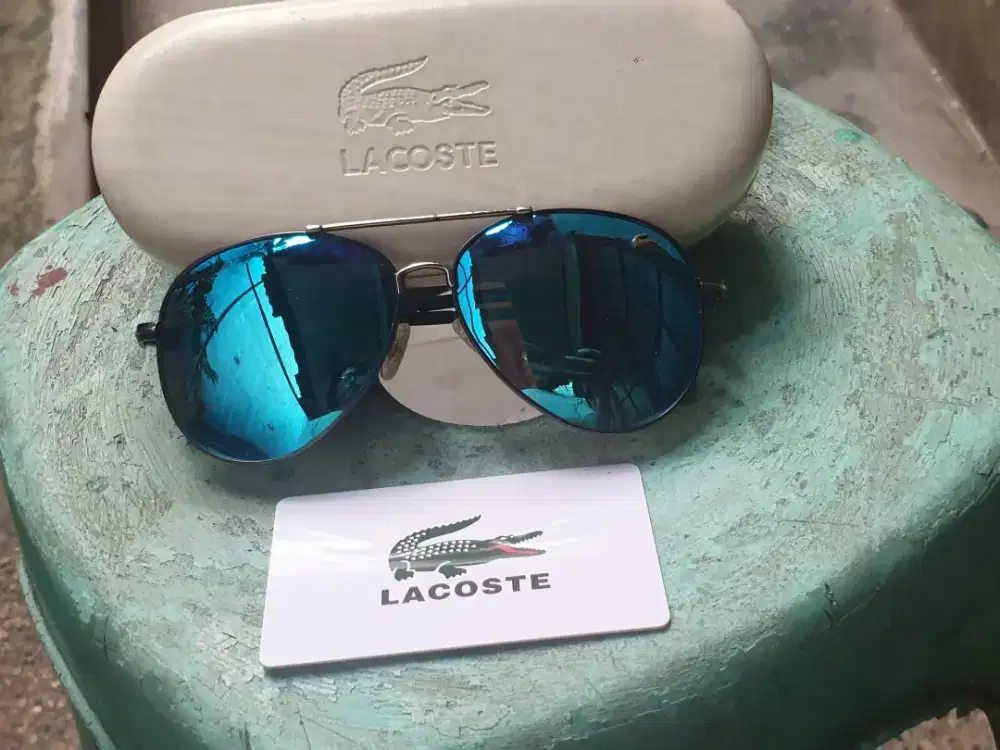 Kacamata Aviator Lacoste Biru original