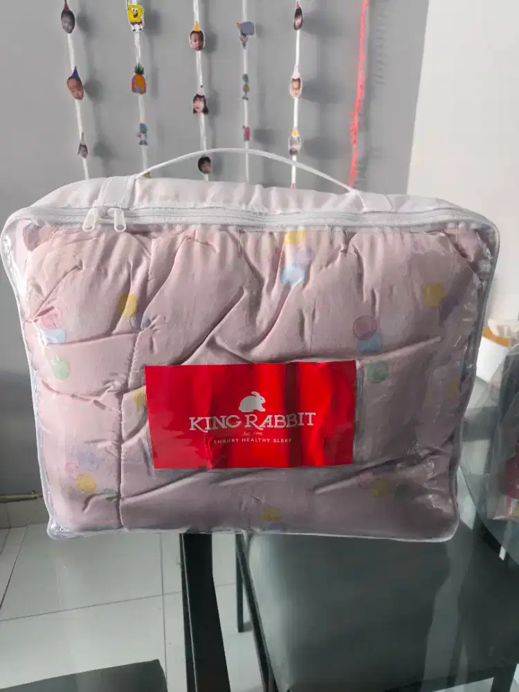 Baru - Bed Cover King Rabbit Warna Pink