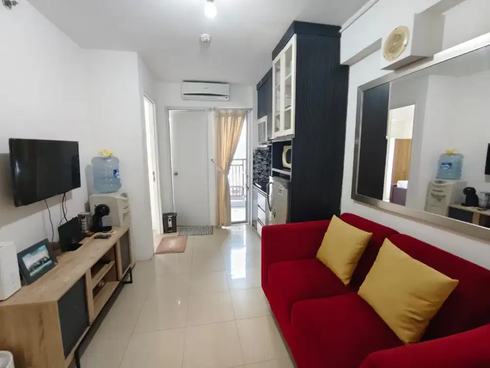 Jual cpt 2 BR furnish apt bassura tower Flamboyan masih PPJB