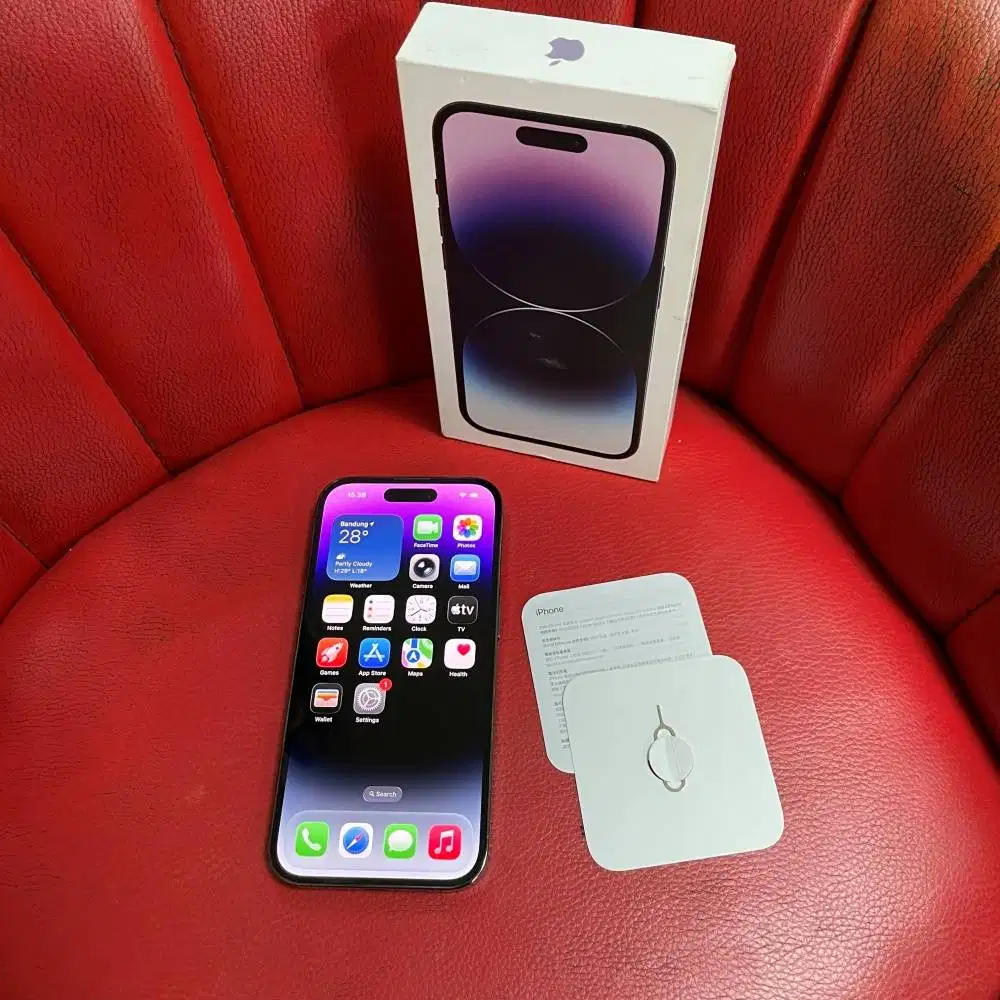 iPhone 14 Pro 128gb Deep Purple Bea Cukai setara iBox Dual SIM Nano2