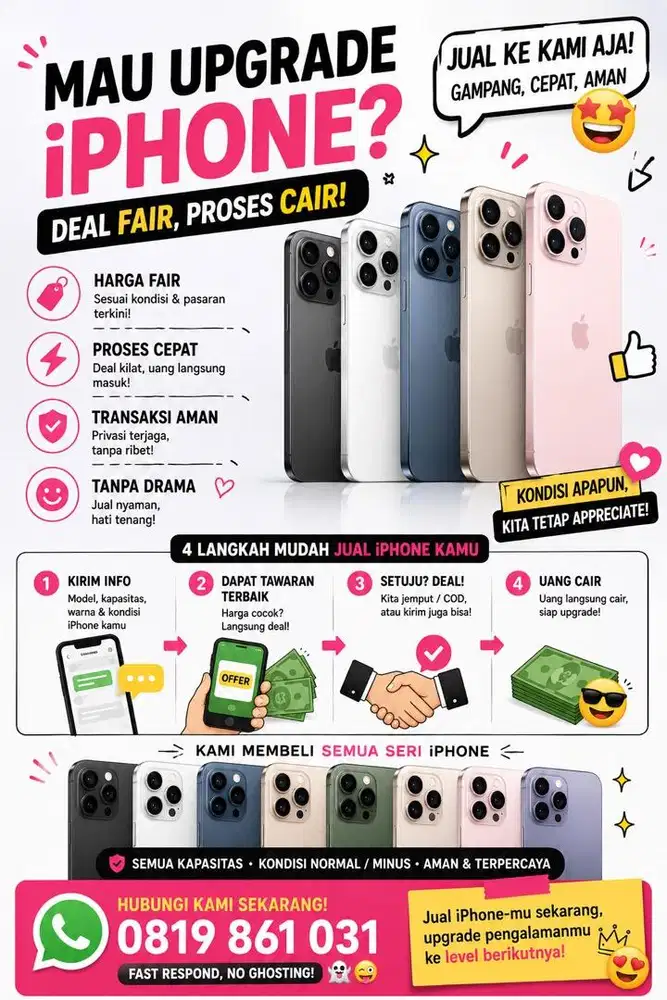 Dibeli ditampung semua iPhone 13 14 15 resmi indonesia 16 17 pro max