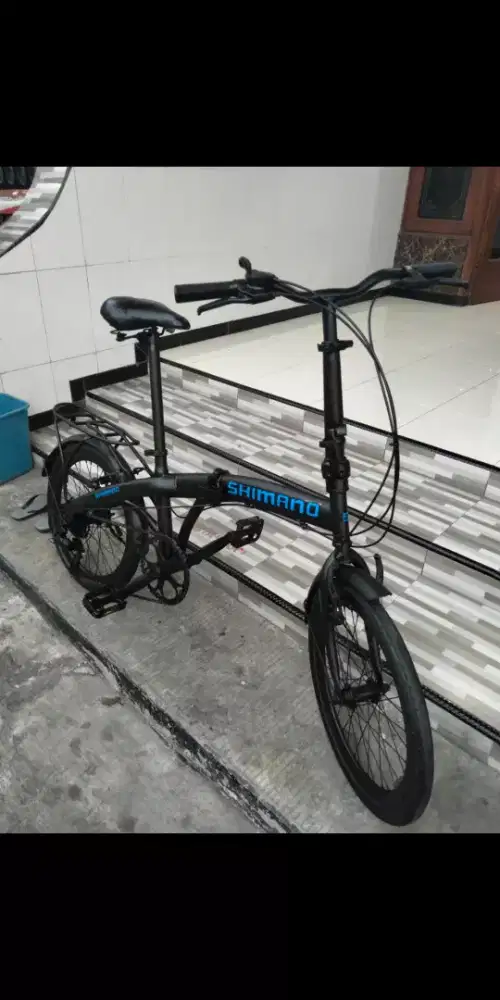 Sepeda Lipat BASIC SAKONI 7 SPEED CUSTOM BAGUS UK.20 SIAP PAKE NEGO