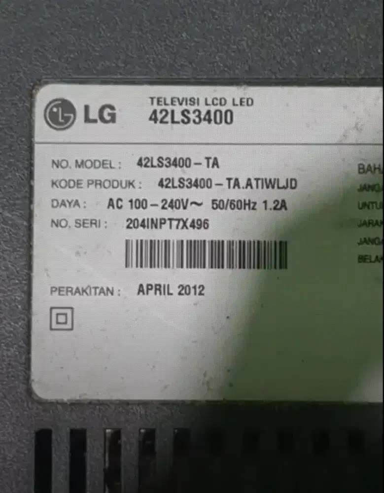 Lcd led lg 42 in minus