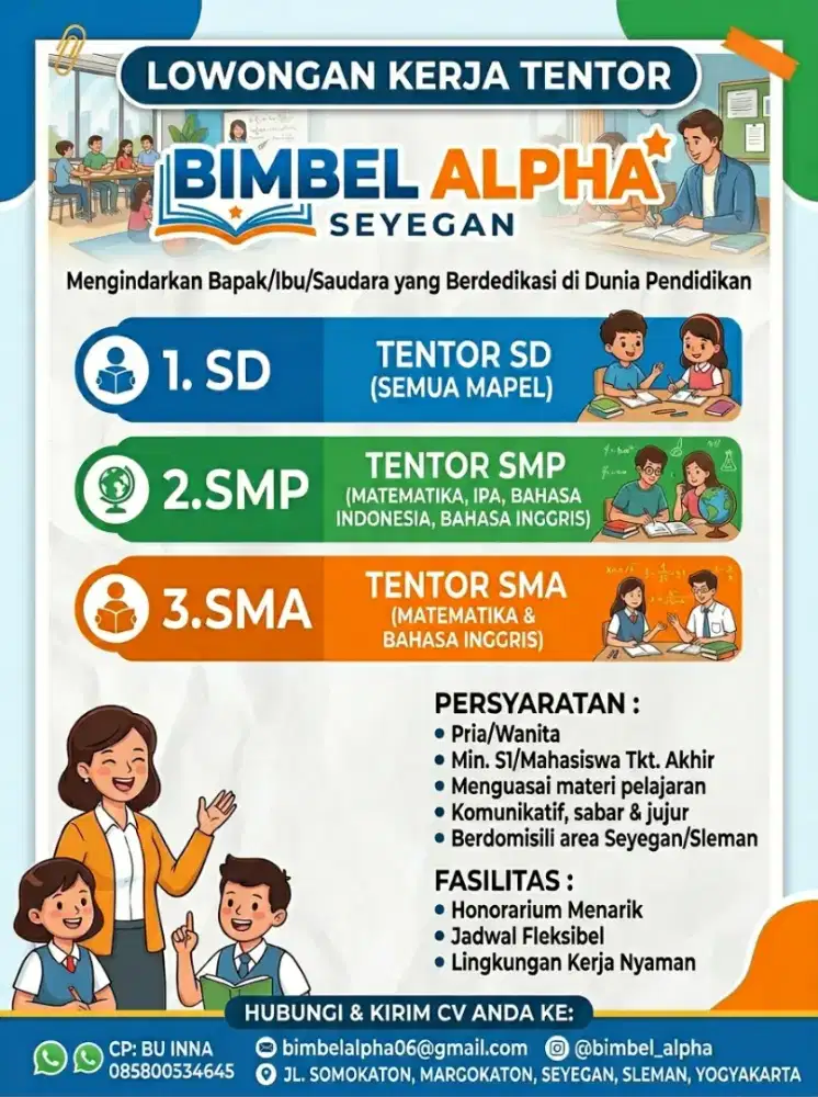 Lowongan tentor ipa indonesia inggris
