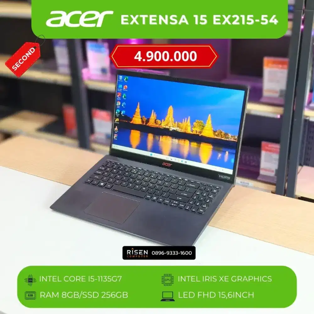 ACER EXTENSA 15 EX215-54 I5-1135G7 RAM 8GB SSD 256GB FHD 15,6inch