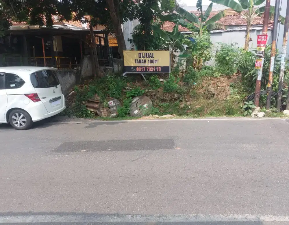 TANAH  STRATEGIS PINGGIR JALAN  COCOK UNTUK USAHA BUAT KIOS ATAU RUKO