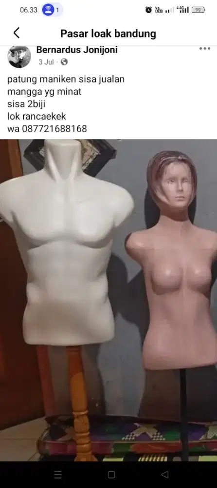 patung maniken pria wanita