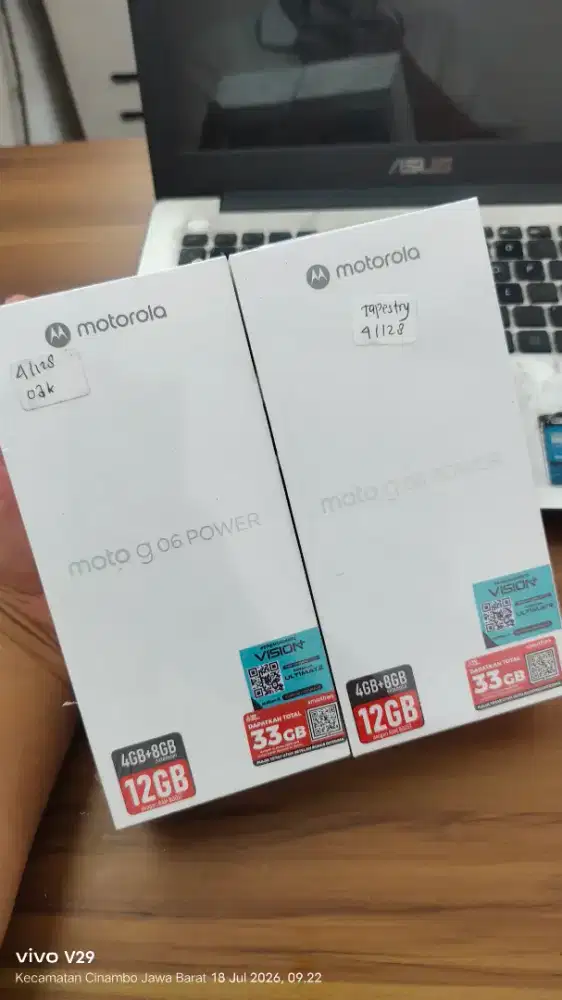 Motorola G06 POWER 4+4/128 7000Mah baru spesial promo