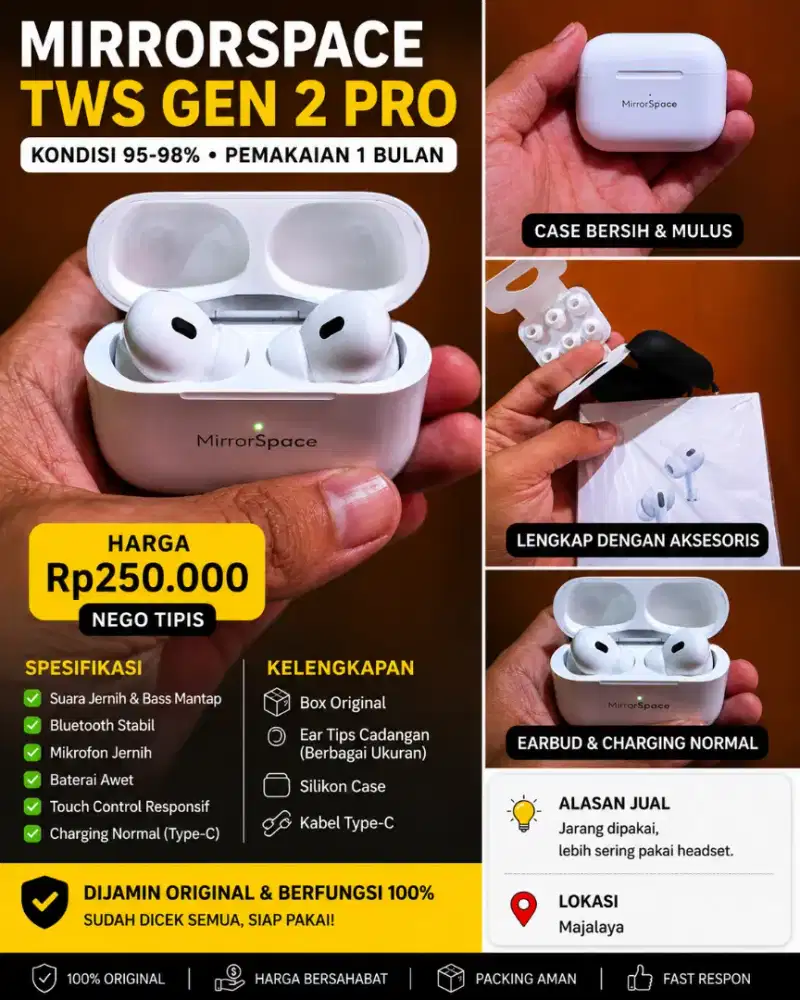 mirrorspace tws gen 2pro