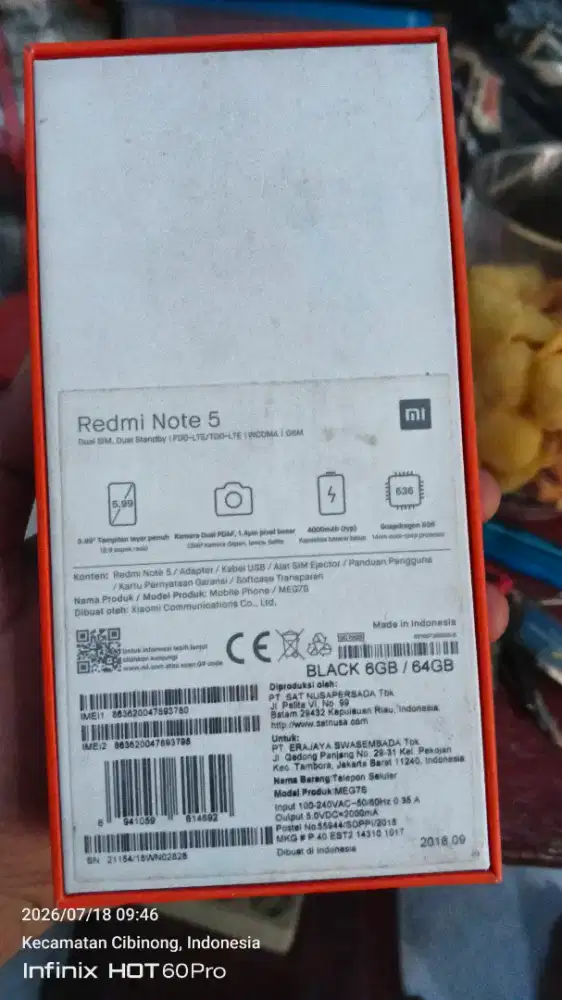 Jual Xiomi redminote 5